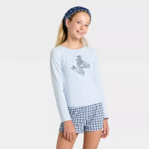 Conjunto de pijama de 3 piezas de manga larga para niña talla XXL — art class