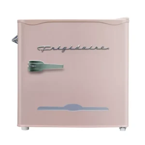 Refrigerador retro de 1.6 pies cúbicos con abridor de botellas lateral, color coral -Frigidaire