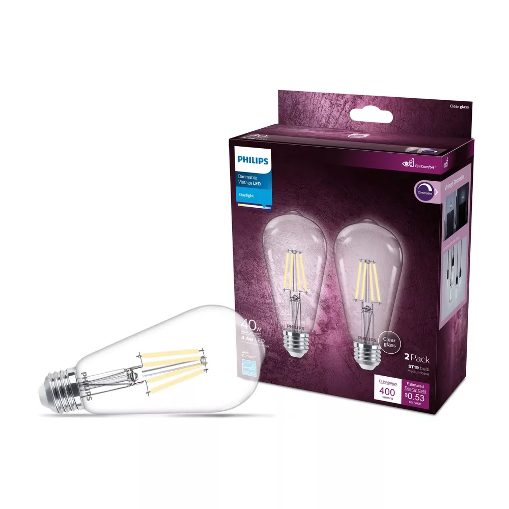 Paquete de 2 bombillas LED 40W -Philips