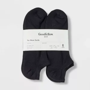 Alternative view of Paquete de 6 pares de calcetines tobilleros para hombre talla 6/12 color negro -Goodfellow & Co