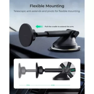 Alternative view of Soporte de plástico para teléfono ajustable con adaptador de anillo magnético -iOttie