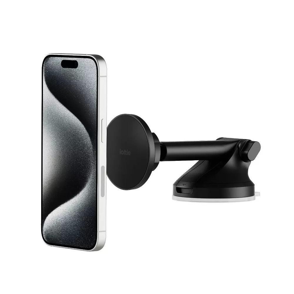 Soporte de plástico para teléfono ajustable con adaptador de anillo magnético -iOttie