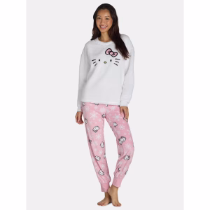 Pijama de 2 piezas afelpada para mujer talla XL -Hello Kitty