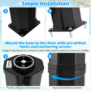 Alternative view of Regadera para exterior con calefacción solar de 2,28 metros -Costway