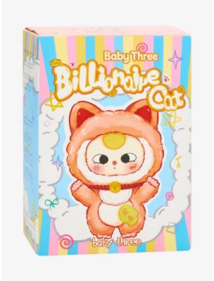 Llavero de felpa sorpresa Baby Three Billionaire Cat coleccionable - Marca Baby Three