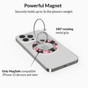 Alternative view of Anillo de agarre MagSafe con diseño floral rosa - Marca Velvet Caviar