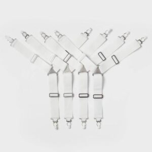 Correas elásticas para sábanas con clips y ajuste regulable paquete de 4 - Marca Room Essentials™