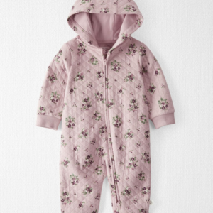Mameluco acolchado de doble punto con estampado floral para bebé talla 3 meses -Carter´s