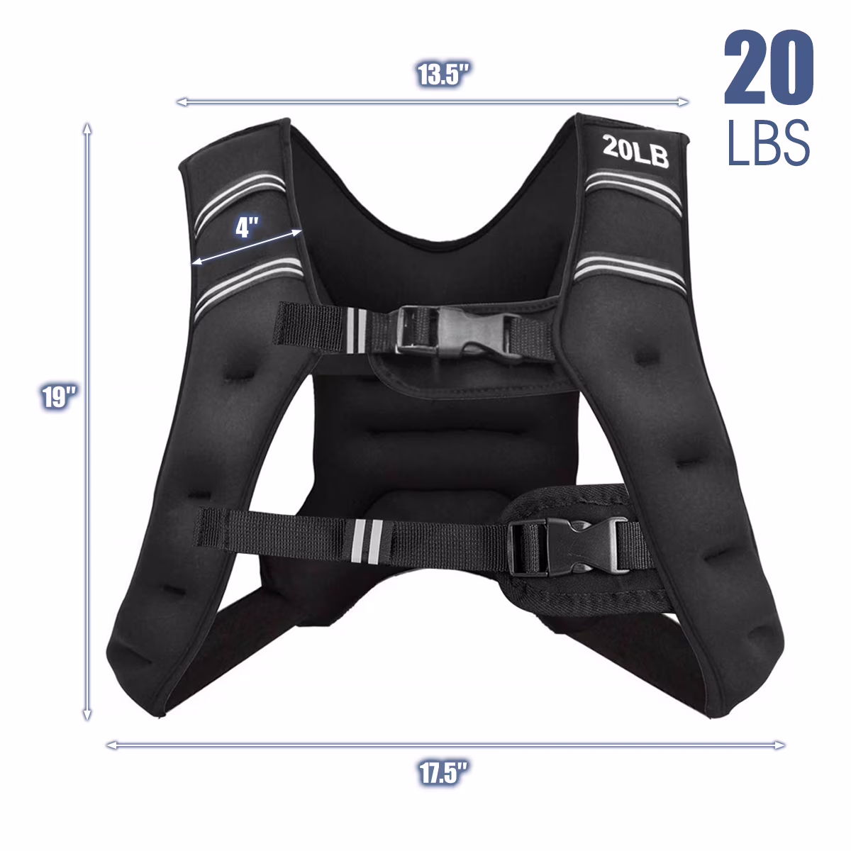 Chaleco con peso para entrenamiento de 20 Lb -Costway - Imagen 3