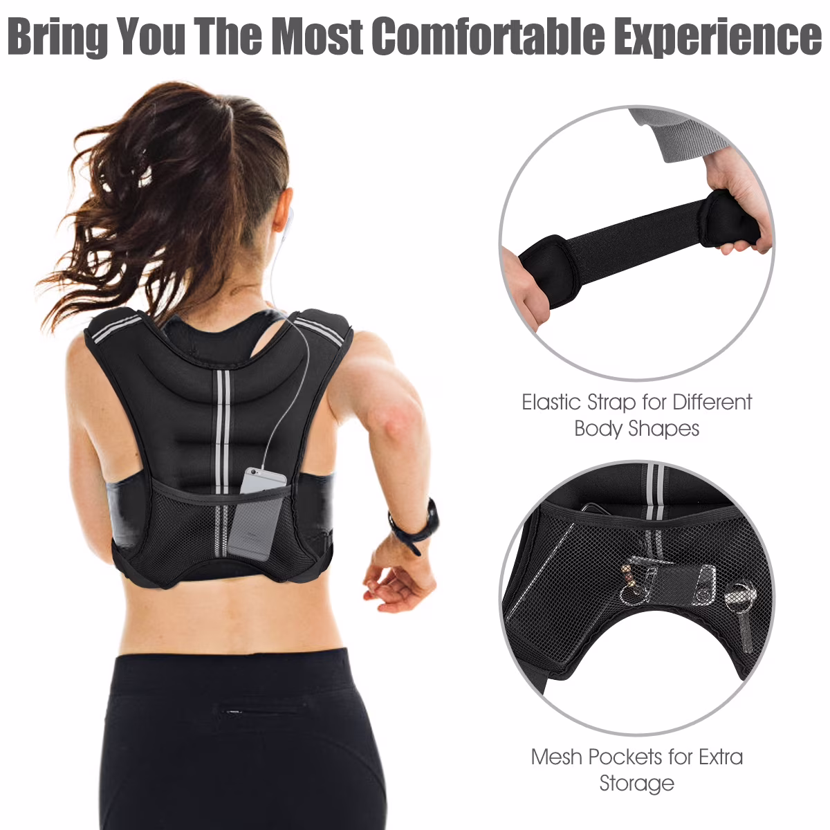 Chaleco con peso para entrenamiento de 20 Lb -Costway - Imagen 2