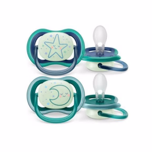Paquete de 2 chupones modelo estrella/luna de 6 a 18 meses -Philips