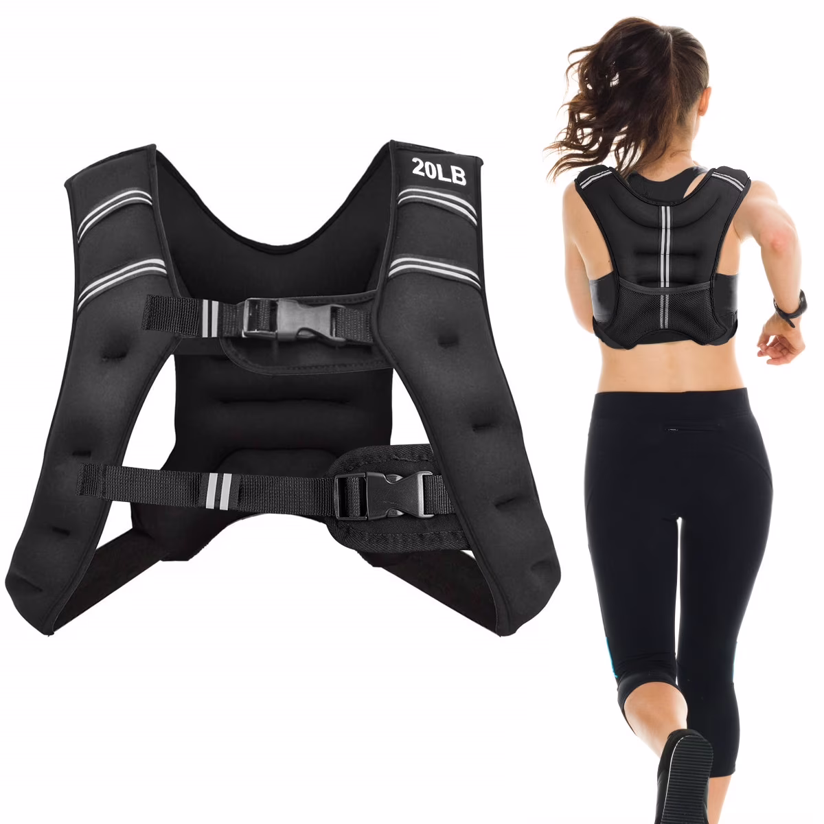Chaleco con peso para entrenamiento de 20 Lb -Costway