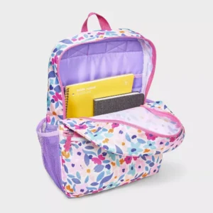 Alternative view of Mochila de 16 pulgadas con estampado floral de color rosa de la marca Dealworthy