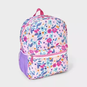 Mochila de 16 pulgadas con estampado floral de color rosa de la marca Dealworthy