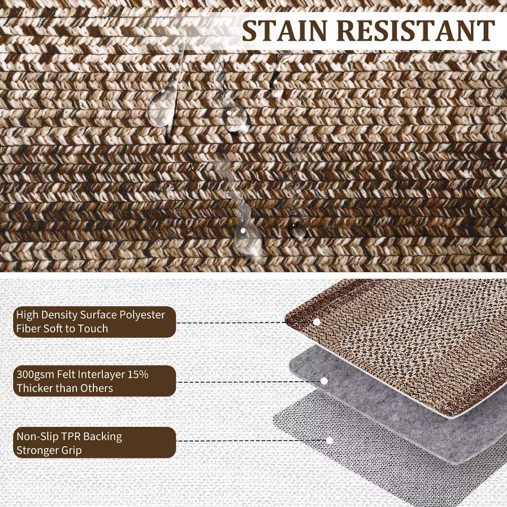 Tapete moderno lavable de 8x10 pies -SunnyFurn - Imagen 4