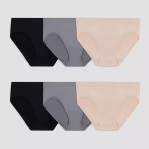 Paquete de 6 calzones tipo bikini para dama talla 6 -Fruit of the Loom
