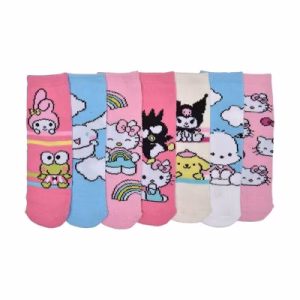 Paquete de 7 pares de calcetines para niñas talla S/M (9-2.5) -Hello Kitty