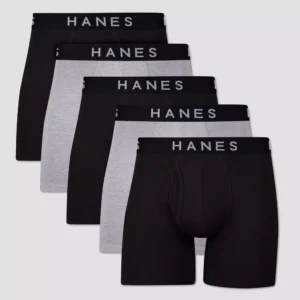 Paquete de 5 calzoncillos tipo bóxer para hombre talla XL -Hanes