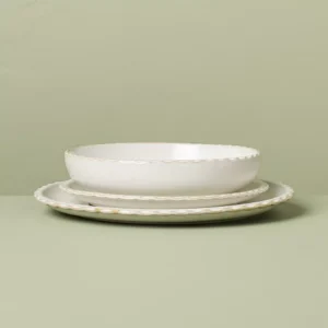 Alternative view of Juego de 4 platos redondos de 21,5 cm, color crema agria - Hearth & Hand