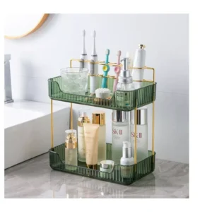 Organizador de 2 niveles con soporte para cepillo de dientes color verde -Monoprice