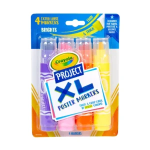 Plumones XL de trazo grueso (4 unidades) -Crayola