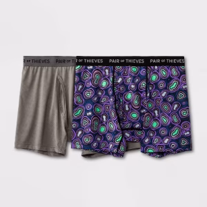 Paquete de 2 calzoncillos tipo bóxer para hombre, Talla S -Pair of Thieves
