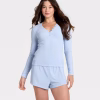 Conjunto de pijama de 2 piezas para mujer color azul talla XXL - Auden