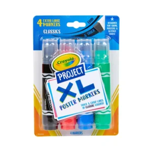 Plumones XL de trazo grueso (4 unidades) -Crayola