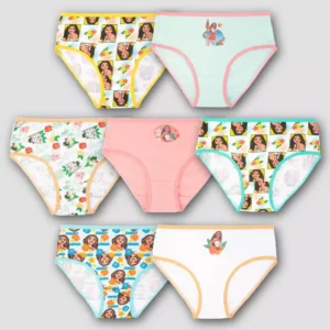 Paquete de 7 calzones para niña talla 8 con diseño de Moana -Disney