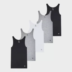 Paquete de 5 camisas sin mangas para hombre talla XL marca Champion Iconic