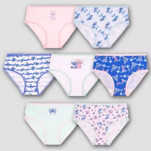 Paquete de 7 calzones para niña talla 6 de Stitch -Lilo & Stitch