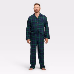 Conjunto de pijama a cuadros de 2 piezas para caballero talla M -Wondershop