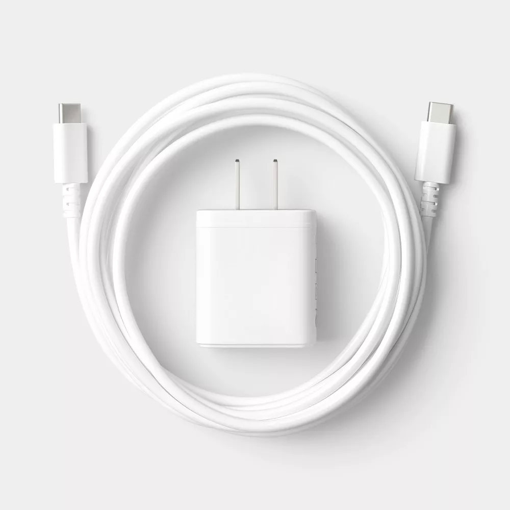 Paquete de 2 cargadores de pared USB-C con cable USB-C a USB-C de 3 metros -Dealworthy - Imagen 3