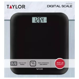 Alternative view of Báscula digital ligera para baño color negro -Taylor