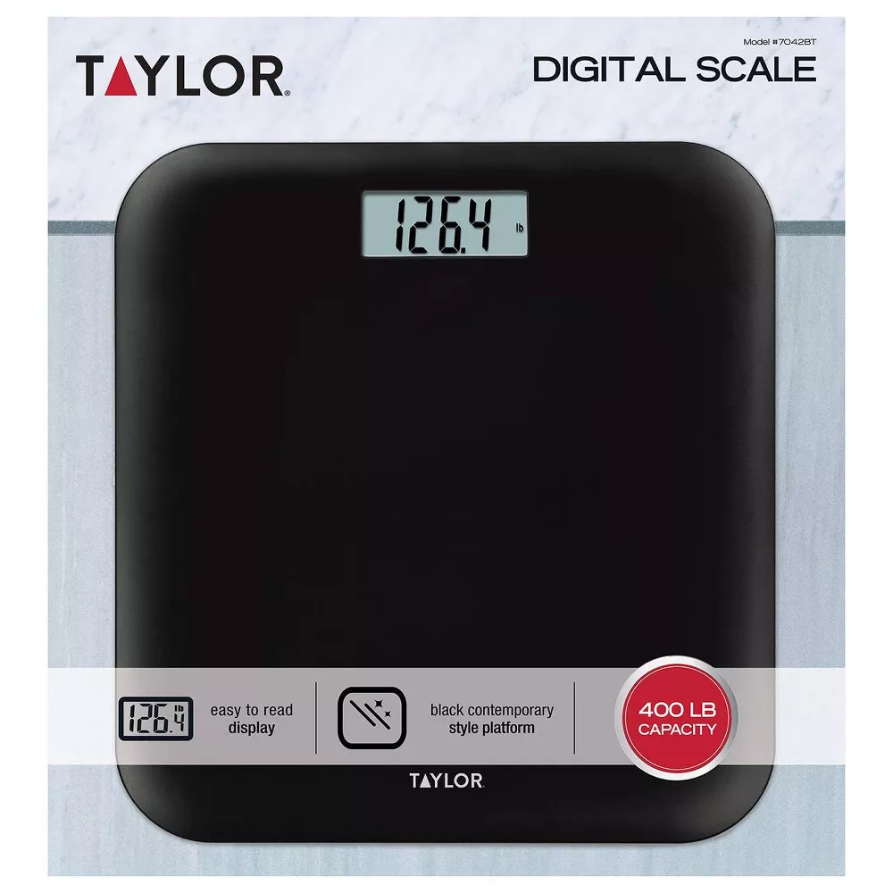 Báscula digital ligera para baño color negro -Taylor - Imagen 2