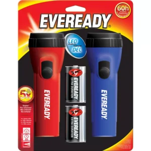 Paquete de 2 linternas LED con batería para niños marca Eveready