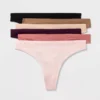 Paquete de 6 calzones tipo tanga para dama talla XS -Auden