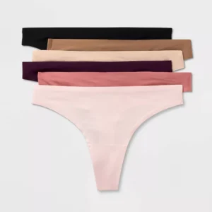 Paquete de 6 calzones tipo tanga para dama talla XS -Auden