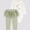 Conjunto de 2 piezas para bebé: Top con tutú y pantalón talla 9 meses -Carter's