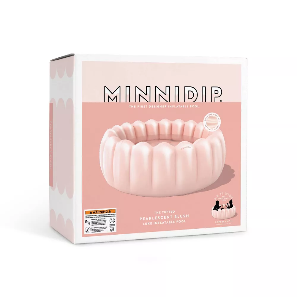 Piscina pequeña para adultos color rosa perlado -Minnidip - Imagen 5