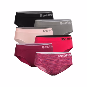 Paquete de 5 calzones tipo hipster para dama talla L -Reebok Store