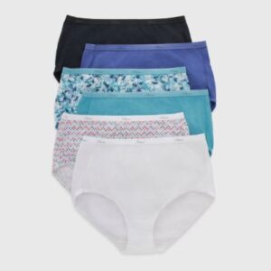 Paquete de 6 braguitas de algodón de talle alto para mujer multicolor talla 9 - Marca Hanes