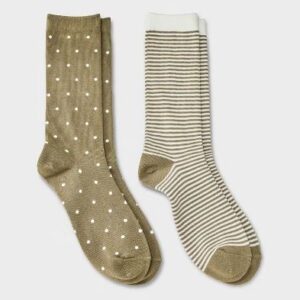 Calcetas casuales para adulto color café talla 6-12 paquete de 2 - Marca Goodfellow & Co™