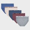 Paquete de 5 calzones de algodón de talle alto para mujer multicolor talla 2XL - Marca Hanes