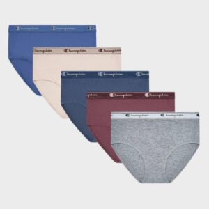 Paquete de 5 calzones de algodón de talle alto para mujer multicolor talla 2XL - Marca Hanes