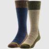 Paquete de 2 pares de calcetines con forro cepillado para adulto azul y verde talla 6-12.5 - Marca GOLDTOE Signature Collection