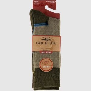 Alternative view of Paquete de 2 pares de calcetines con forro cepillado para adulto azul y verde talla 6-12.5 - Marca GOLDTOE Signature Collection