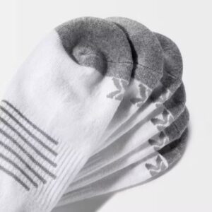 Alternative view of Paquete de 6 pares de calcetines invisibles para adulto blancos talla 12-15 - Marca All In Motion™