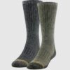 Paquete de 2 pares de calcetas para adulto verde y gris talla 6-12.5