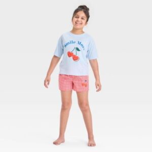 Conjunto de 2 piezas: short y camiseta para niña talla 14